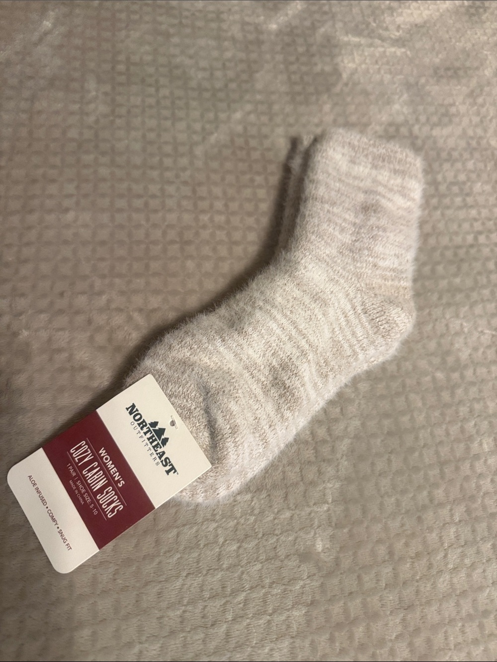 Northeast Traders womens Casual Cozy Crew Socks - heather taupe